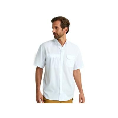 HUK Performance Fishing Tide Point Printed Short Sleeve Shirt - Men's White Large H1500220-100-L