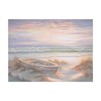 Ocean Landscape Canvas Art 24"L by Melrose in Blue Orange
