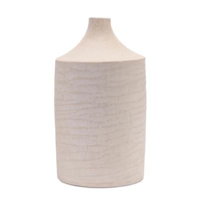 Recycled Paper Chalk Vase 18"H by Melrose in Beige