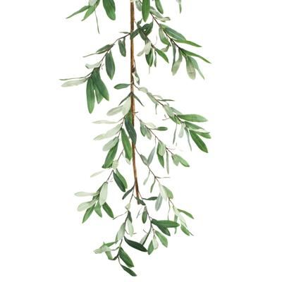 Olive Leaf Foliage Garland 5.5'L by Melrose in Green/brown