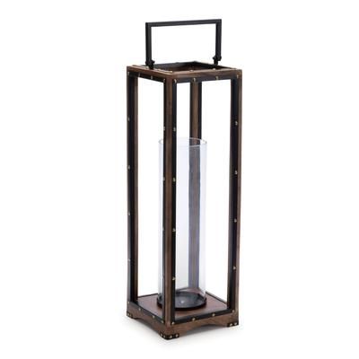 Framed Candle Holder with Rivet Detail 25.25"H by Melrose in Black