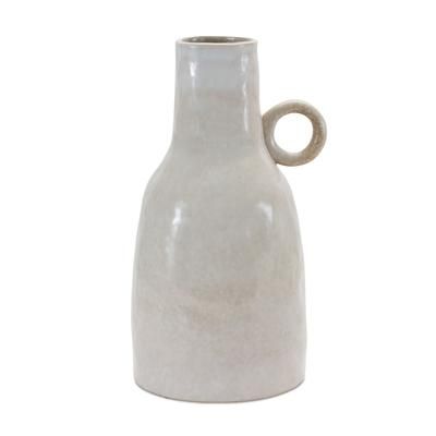 Jug 11.25"H Ceramic by Melrose in Grey/white