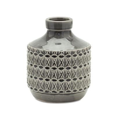 Vase 7"H Terra Cotta by Melrose in Grey
