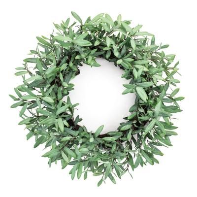 Olive Leaf Foliage Wreath 29"D by Melrose in Green Brown
