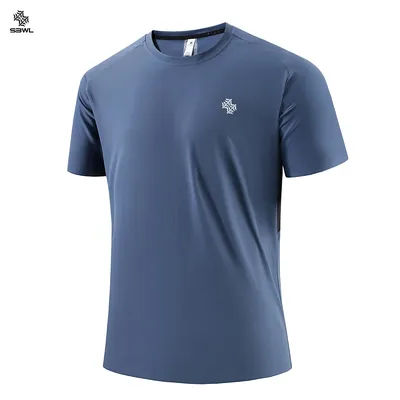 SBWL 2025 Summer men's new outdoor running fitness quick dry sports T-shirt high quality light casual short sleeve Gym Tops