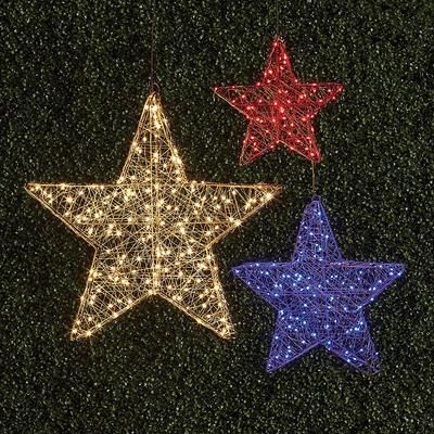 LED Micro Light Stars, Set of Three - Frontgate