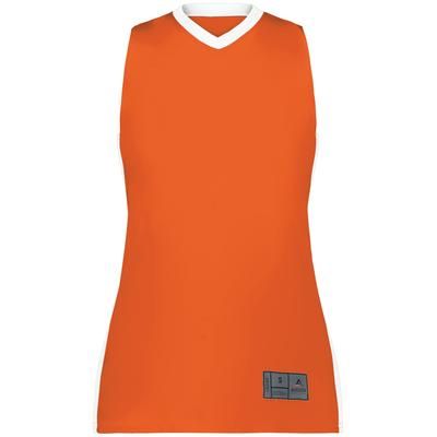 Augusta Sportswear 6888 Athletic Women's Match-Up Basketball Jersey T-Shirt in Orange/White size Large | Polyester