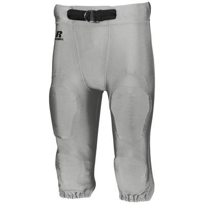 Russell Athletic F2562M Deluxe Game Football Pant in Grid Iron Silver size Large | Nylon/Spandex Blend