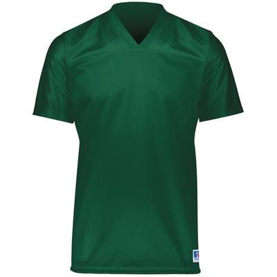 Russell Athletic R0593B Youth Solid Flag Football Jersey T-Shirt in Dark Green size Large | Polyester