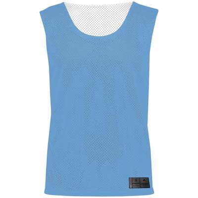 Augusta Sportswear AS9718 Youth Mesh Reversible Pinnie in Columbia Blue/White size XS | Polyester 9718