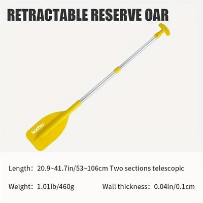 TEMU Koetsu Retractable Kayak Paddle - Adjustable Sup Oar For Surfing, Boating & , Durable Pp Material, For , Canoe Paddle | Compact Sup Paddle | Durable Pp Material