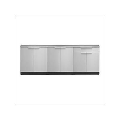 NewAge Outdoor Kitchens Stainless Steel 4-Piece Outdoor Kitchen Set with Countertops