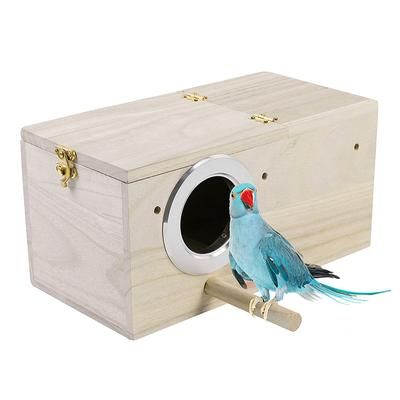 TEMU Aleawol Parrot Breeding Box Wood Breeding Box For Birds Budgie Nesting Box Nesting Box For Cage Bird Breeding Cage Box For Parakeet Conure
