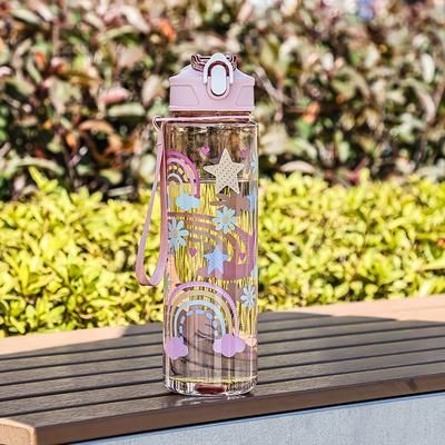 TEMU 1 Small Dinosaur Car Cartoon Cute Water Cup With Straw, Large Capacity Sports Outdoor Portable Mug Suitable For Camping And Back-to
