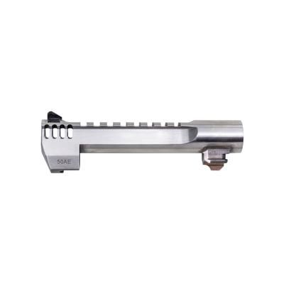 Magnum Research Barrel .50 Action Express 6 Picatinny Accessory Rail With Muzzle Brake Fits Desert Eagle MK XIX 50AE Stainless Steel Finish Silver