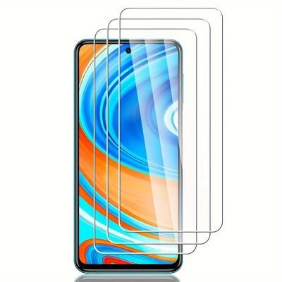 TEMU 3-pack Glossy Tempered Glass Screen Protectors For Xiaomi Redmi Note Series - Hd Clarity, Anti-fingerprint, Shatterproof Edge - Compatible With 9/9s/10/10s/11/11s/12/12s/13 Pro Plus 10c/12c/13c