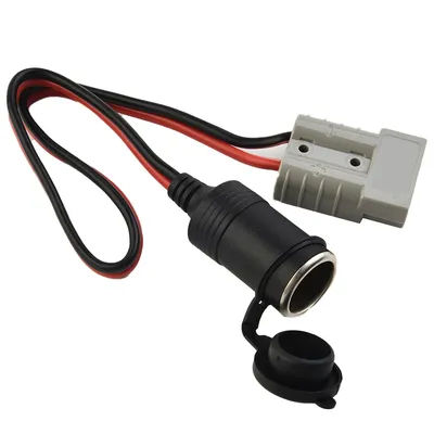 50 Amp For Anderson Plug To 16A Female Cigarette Socket Adaptor 300mm 12/24v 12AWG For Refrigerator Caravan Camping Trailer