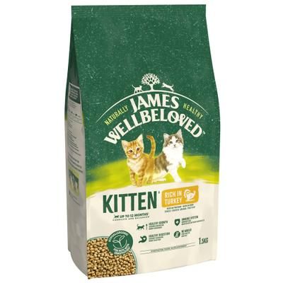 1.5kg Kitten Turkey James Wellbeloved Dry Cat Food