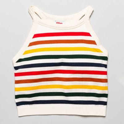 Wilson On The Daily Brami Women's Tennis Apparel Sandrift Stripe