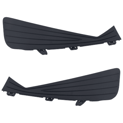 Replacement Bumper Trim Textured Black, Front, Driver & Passenger Side, 1-year unlimited-mileage warranty SET-RT01590065