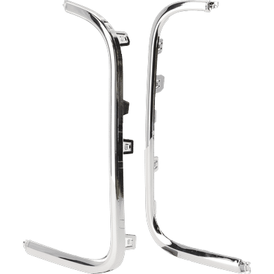 Replacement Bumper Trim Chrome, Front, Driver & Passenger Side, Outer, 1-year unlimited-mileage warranty SET-RJ01590035