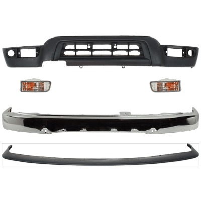 Replacement Bumper Steel Chrome, Front, 1-year unlimited-mileage warranty KIT-012925-C68