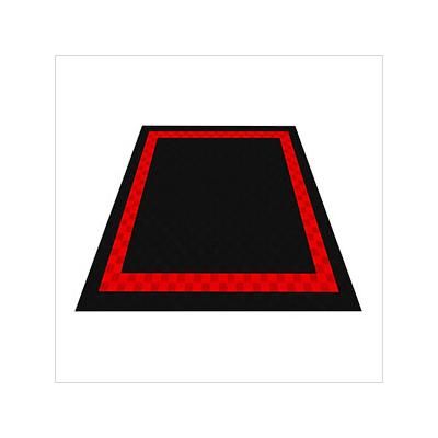 Swisstrax Ribtrax Pro Two Car Garage Floor Tile Mat (Jet Black / Racing Red)