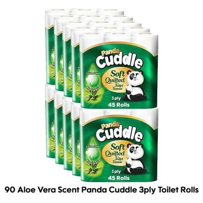TEMU 3 Ply Soft Quilted 90 Aloe Vera Scented Toilet Rolls 45 X Toilet Roll Bulk Buy