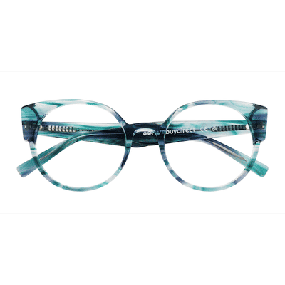 Unisex s round Floral Acetate,Eco Friendly Prescription eyeglasses - Eyebuydirect s Tsunami