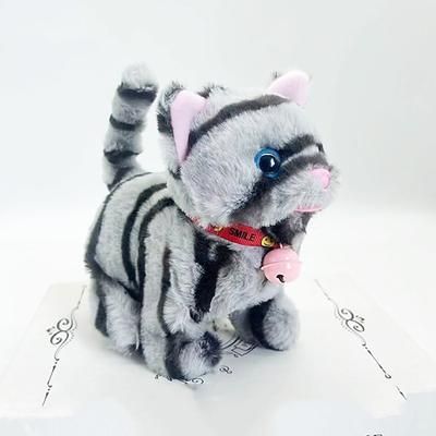 peluche gatto animale di peluche gatto interattivo robot gatto robotico che abbaia miagola gattino controllo touch animale domestico elettronico robot gattino giocattolo gatto animato per bambina