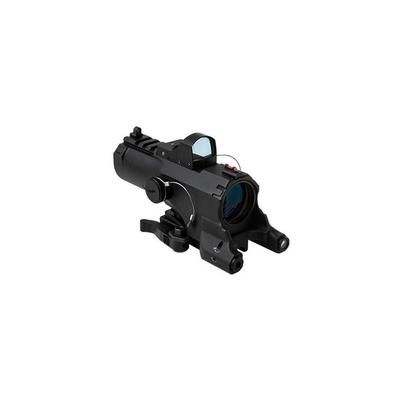 USED VISM ECO Prismatic Scope 4X Scope/Laser & NAV LED/Green Micro Dot Black VECO434QRBG EDEMO3 Condition Parts Only/Salvage Defective