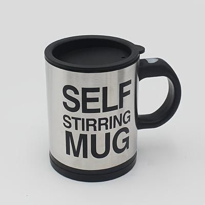 TEMU Lazy Self Stirring Mug Coffee Milk Mixing Cup Stainless Steel