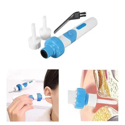 1pc Electric Earpick Earwax Tool for Cleaning Earwax Cordless Safety Vibration Suction Spoon for Adults and Children Earpick