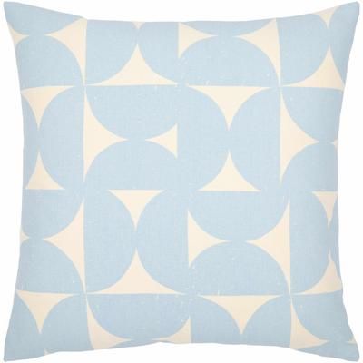 Otorohanga 13"L x 20"W Modern Pillow plush Cotton Light Blue/Oatmeal/Light Beige/Beige Lumbar Pillow - Boutique Rugs