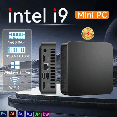 Portable Gamer Desktop Mini PC Intel Core i9 8950HK 16G RAM 1TB SSD Windows 11 Wifi6 Mini Computer Business Office Desktop PC