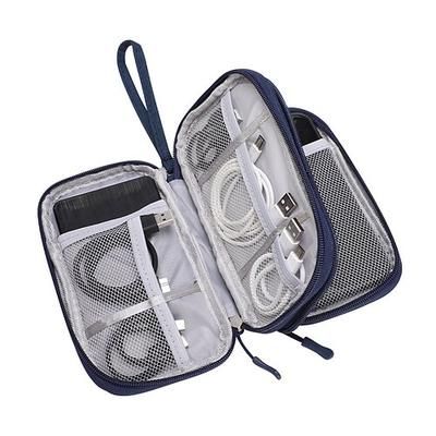 borsa organizer per cavi da viaggio impermeabile, custodia per accessori elettronici a doppio strato, custodia digitale multifunzionale per cavi, caricabatterie, passaporto