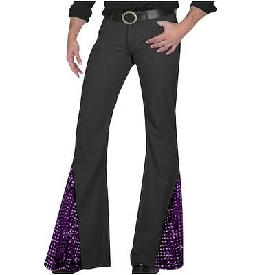 Retrò Vintage Anni '60 Hippie Pantaloni Pantaloni a zampa d'elefante Pantaloni a zampa Hippie Paillettes Costume Per uomo Halloween Carnevale San Valentino Festa serale Festival Musicale Parata
