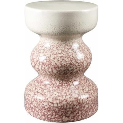 Beausoleil 18"H x 12"W x 12"D Coral Outdoor End Table - Boutique Rugs