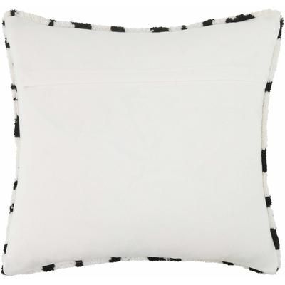 Castel 20" Square Modern Black/Off White Throw Pillow - Boutique Rugs