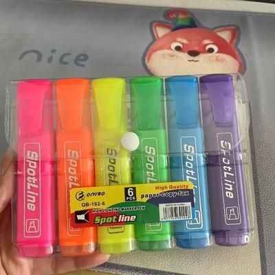 TEMU 4/6 Color Highlighter Markers - Battery Free, No Smell, Office And School Use