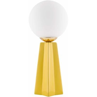 Tayeeglow 18"H x 8"W x 10"D Modern Yellow/White/Translucent Table Lamp - Boutique Rugs