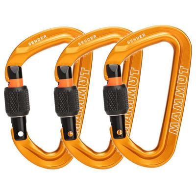 Mammut Sender Screwgate 3-Pack Carabiners Screw Gate gold one size 2040-03090-1571-1