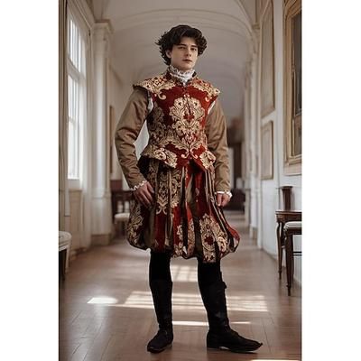 Medievale Rinascimento Abiti Principe Cavaliere Celtico Costume Per uomo Reale Halloween Carnevale Mascherata Performance LARP Fiera Rinascimentale Adulti Costume