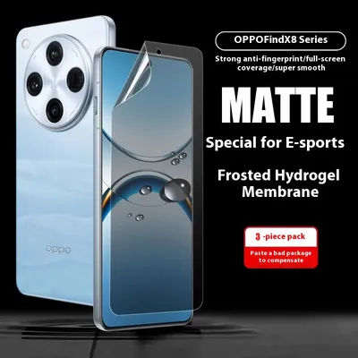 3 Pieces Front Matte Hydrogel Film For OPPO Find X8 Pro Full Cover TPU Clear Screen Protector On For