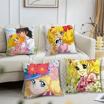 Doux et confortable bonbons oreiller anime caeroon étui pour mignon canapé salon maison bureau décor protection bonbons doux couvertures