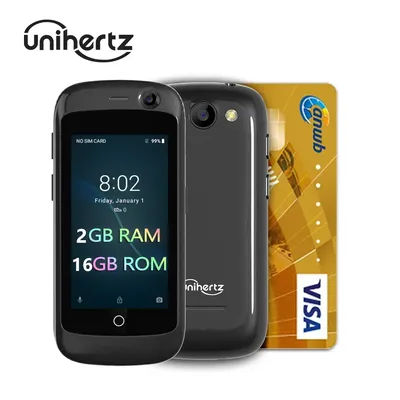Unihertz Jelly pro Super Mini Smartphone 2GB RAM 16GB ROM 2.45' Android 7.0 8.0MP Quad Core Small Card Pocket Mobile Phone