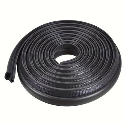TEMU 196.85-inch/5m Door Seal Rubber Edge Trim Soundproof U-shaped Weatherstrip Bumper Guard Strip