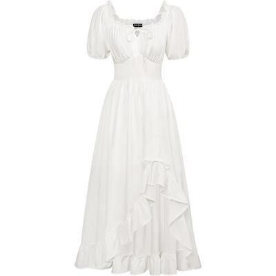 Retrò Vintage Medievale Rinascimento Abito celtico Vichingo Elfico Costume Per donna Celtico Costumi da pirata Fantasia Halloween Carnevale Mascherata LARP Adulti Vestito