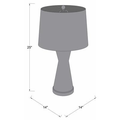 Carregado 25"H x 14"W x 14"D White/Pale Pink/Pink/Metallic Gold Table Lamp - Boutique Rugs