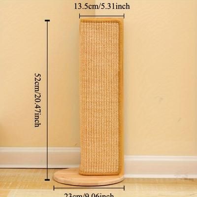 TEMU Vertical Sisal Cat Scratching Board - Sturdy Corner Protector For Sofa, Resistant, And Space-saving - Ideal For Aggressive Scratching Cats